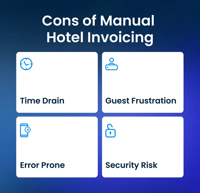 Cons of Manual Hotel Invoicing