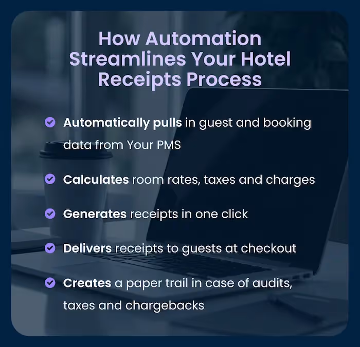 automation streamlines hotel receipts