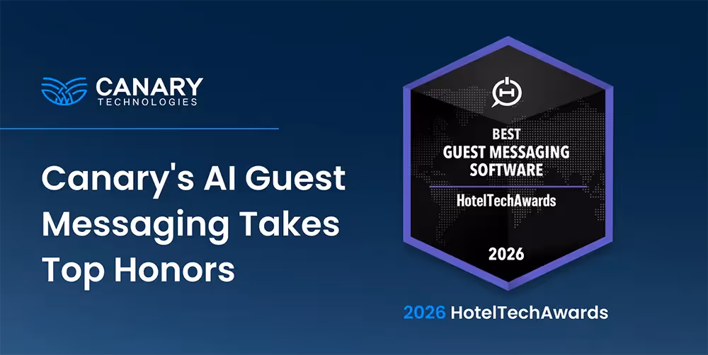 Canary Technologies Named Best AI Guest Messaging Platform in 2026 HotelTechAwards