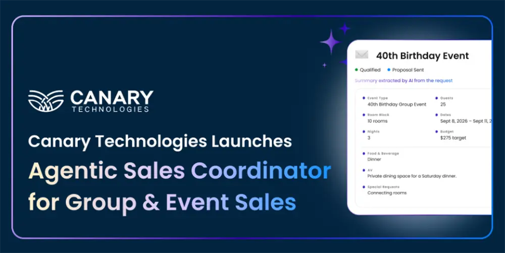 Canary Technologies Launches Agentic Sales Coordinator for Hotel Group and Event Sales