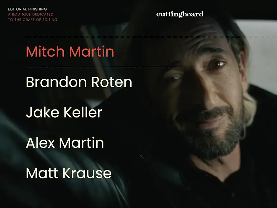 Hover interaction detail for the Cuttingboard Roster page.