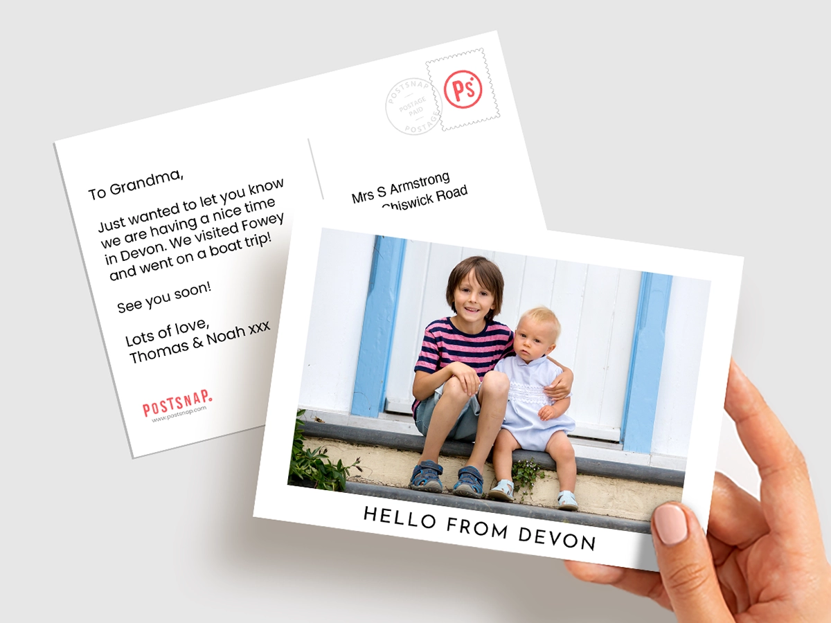 Personalised photo postcard printed and posted by PostSnap