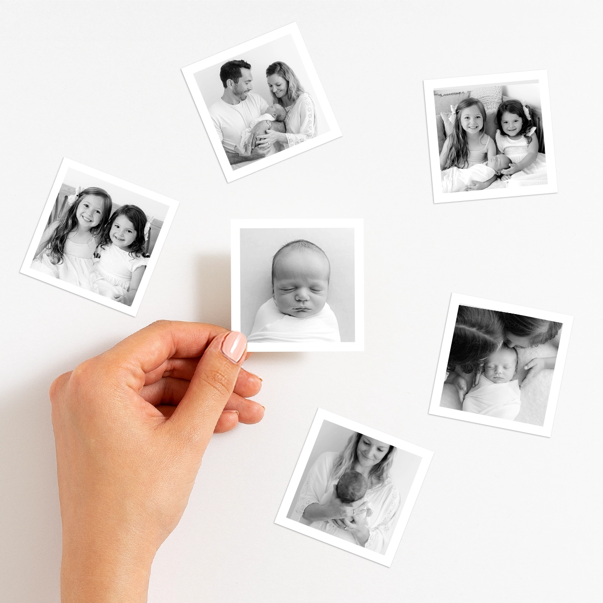 Mini black and white photo prints
