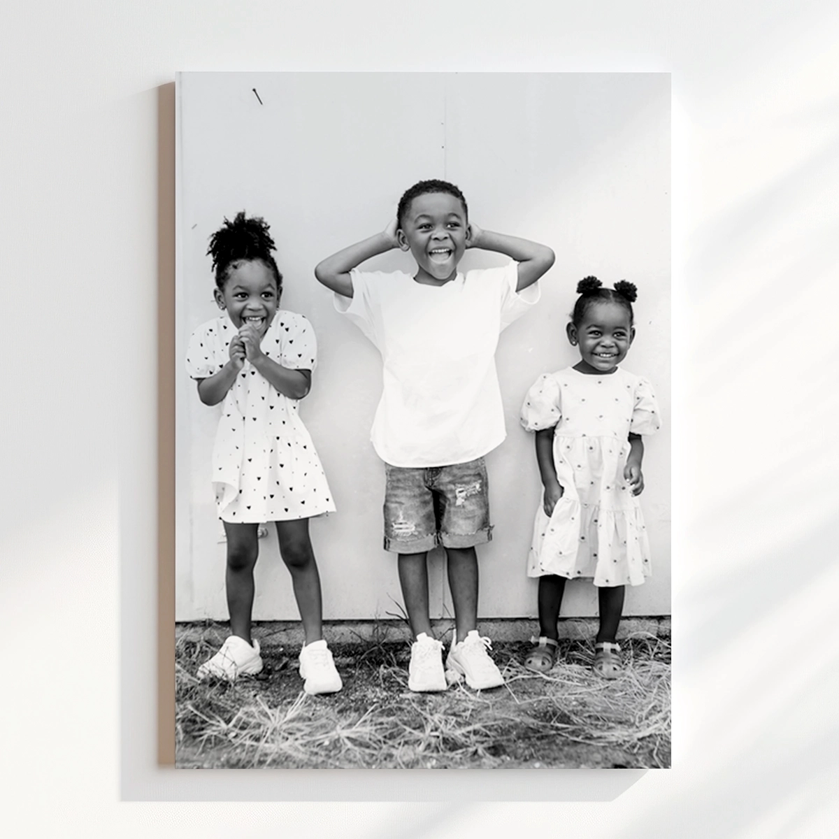 Black and white canvas print