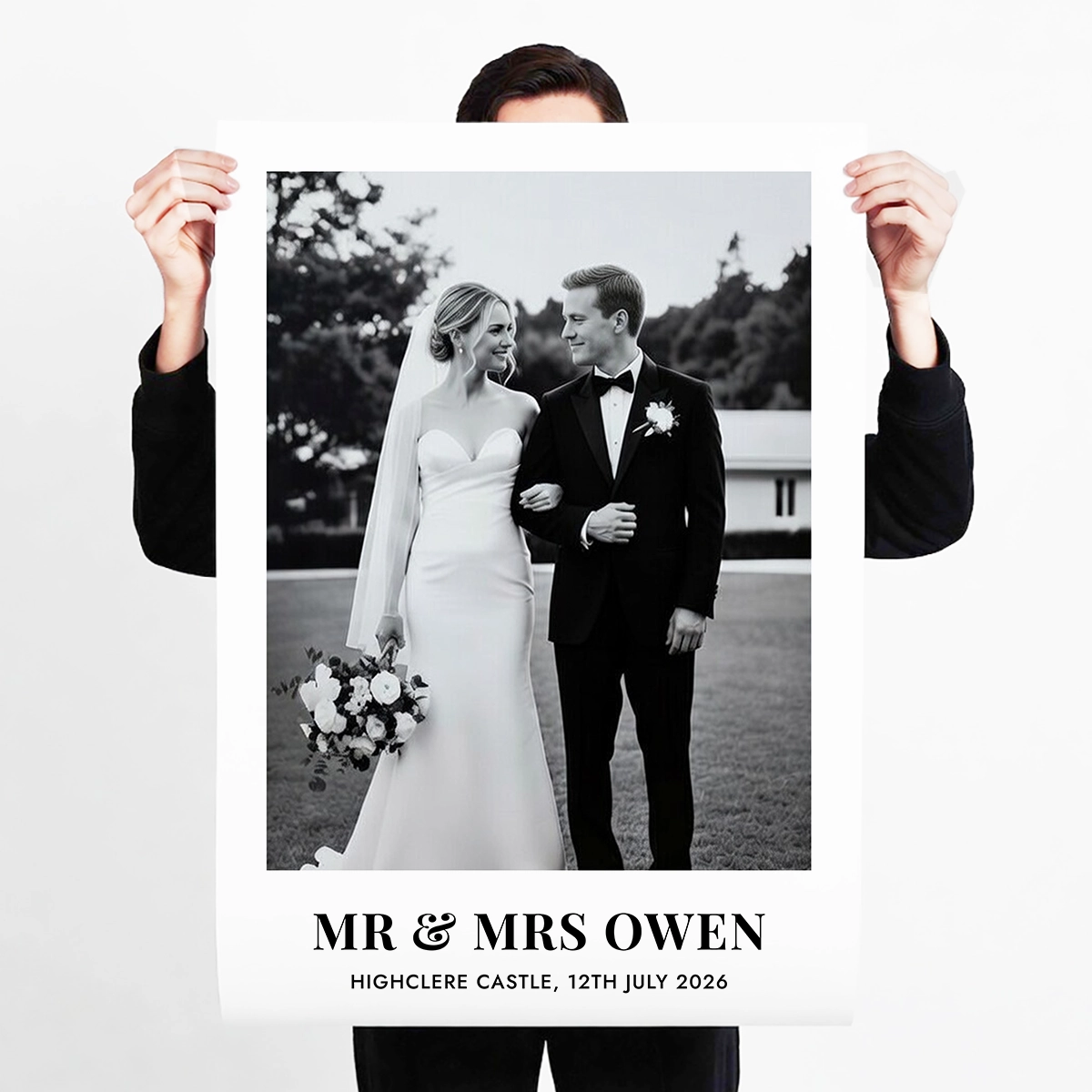 Black and white poster print