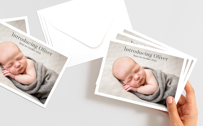 Photo Announcement Cards Online with PostSnap