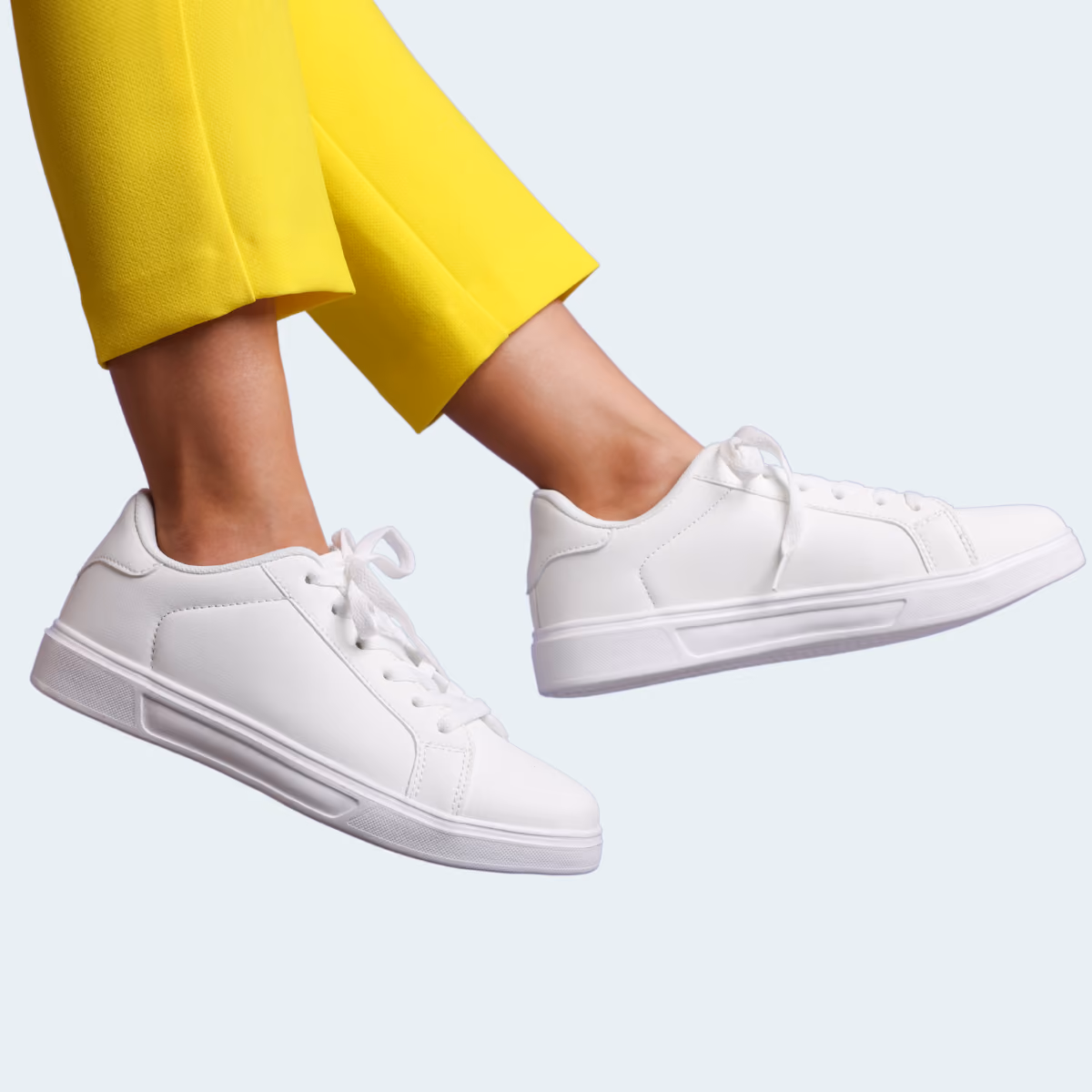 Aldervane white leather low-top sneaker, product photo