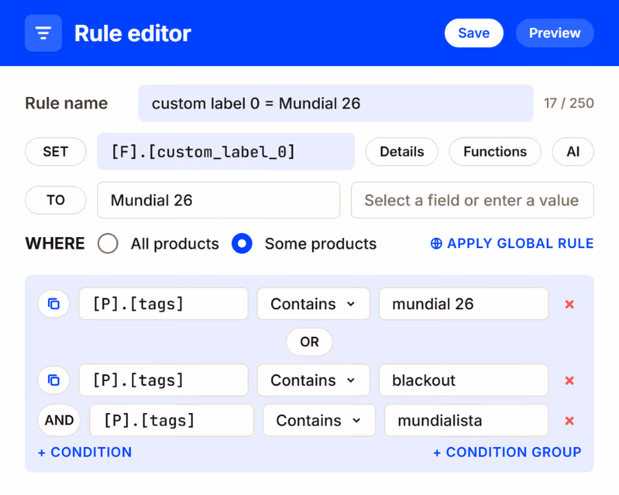 rule editor