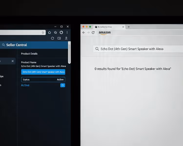 Amazon Seller Central error - Not found in search