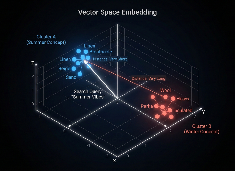 Vector Space Embedding for Context-Rich AEO Content
