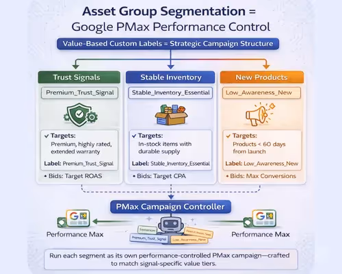 Asset Group Segmentation for PMax: Value-Led Campaign Architecture