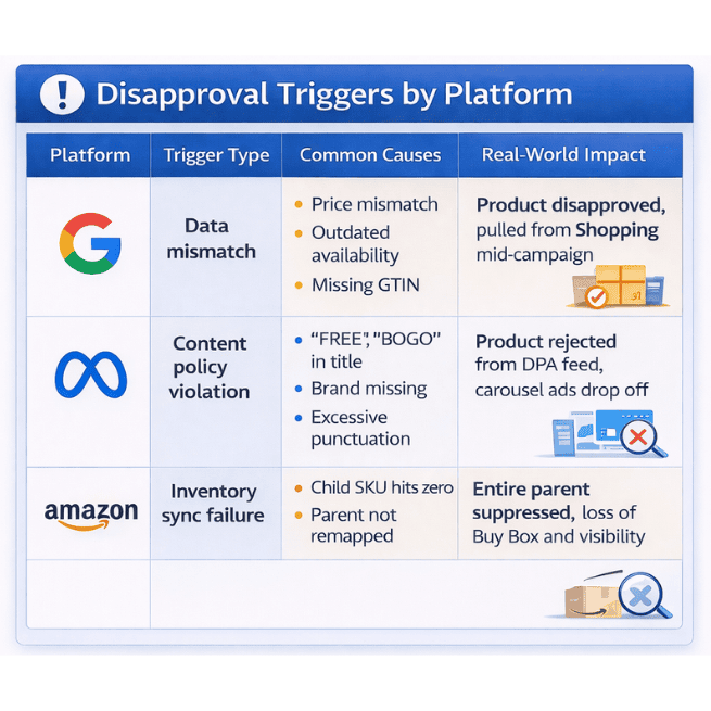 Disapproval Triggers by Platform