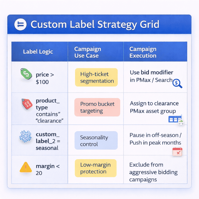 Custom Label Strategy Grid