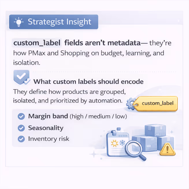 Custom Label Strategy Stat Block