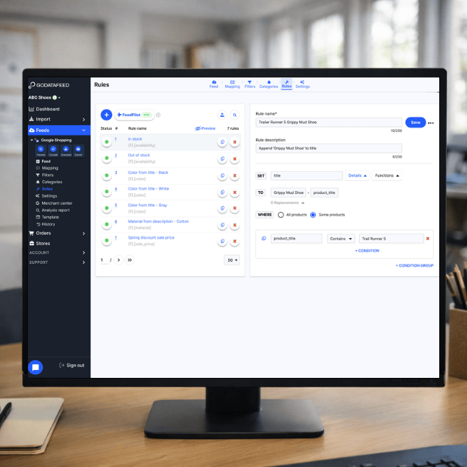 GooDataFeed Feed Rules