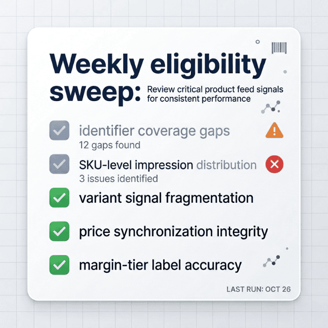 Weekly Diagnostic Sweep Checklist Block