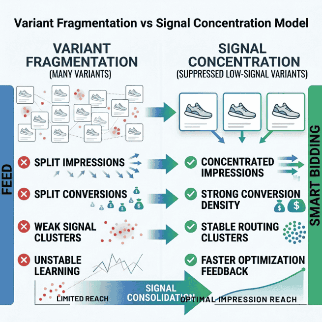 Variant Fragmentation vs Signal Concentration Model
