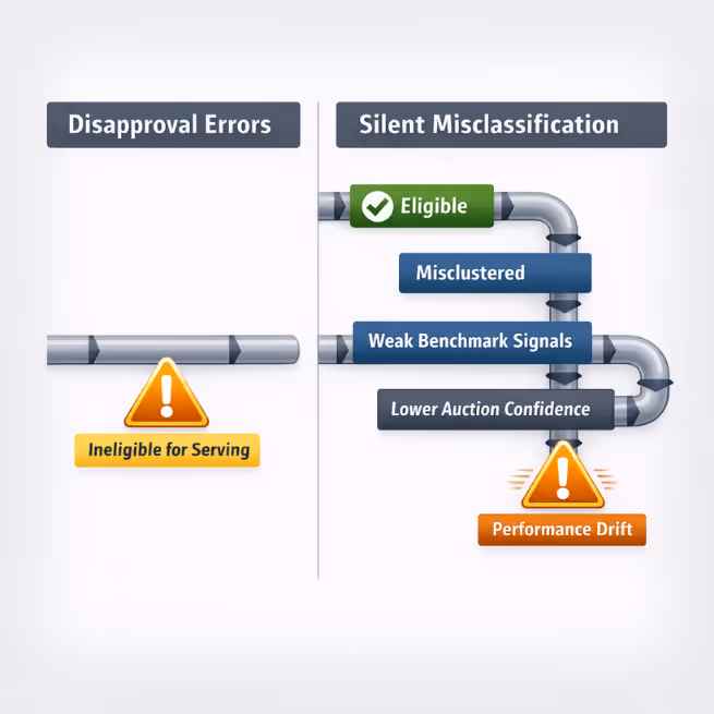 Silent Misclassification vs Disapproval (Core Mental Model Graphic) 