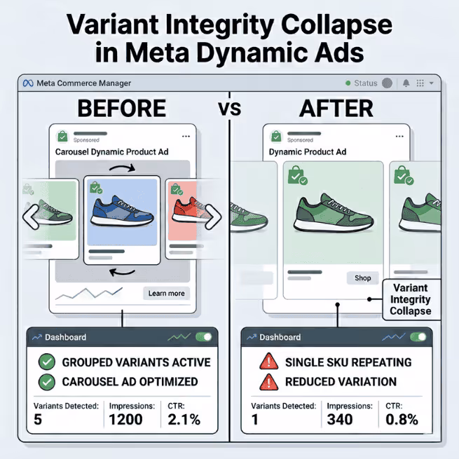 5) Variant Integrity Collapse in Meta Dynamic Ads