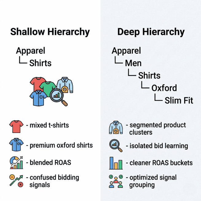 Product Type Depth Comparison Graphic