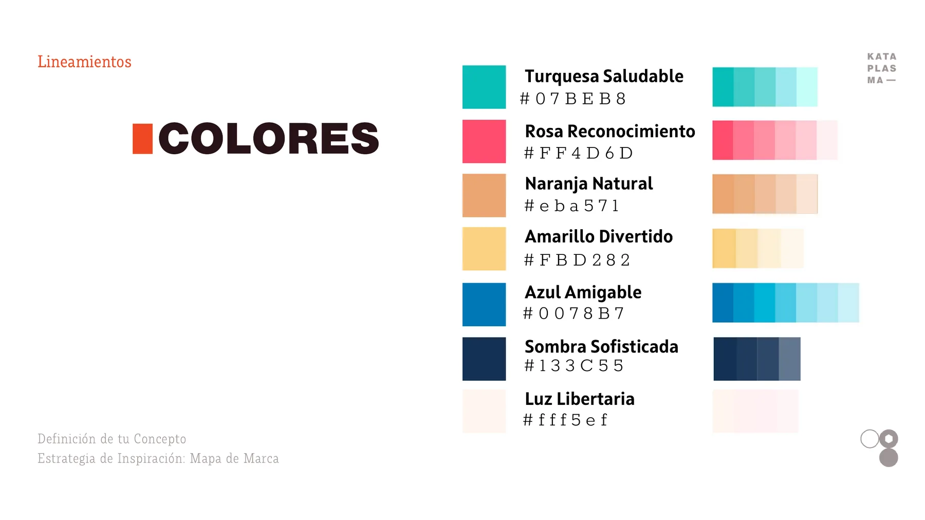 Mia Mare color palette: turquoise, pink, orange, yellow, blue, navy and blush