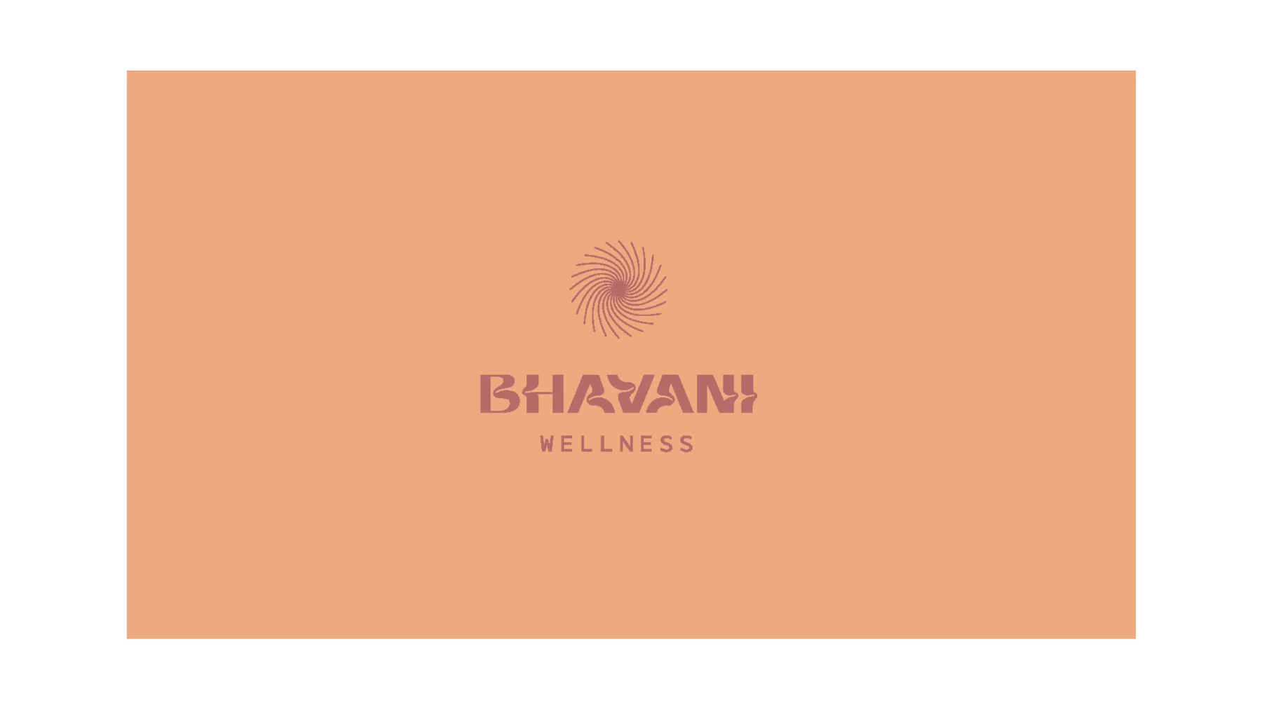 The Bhavani Wellness logo on its warm orange color.