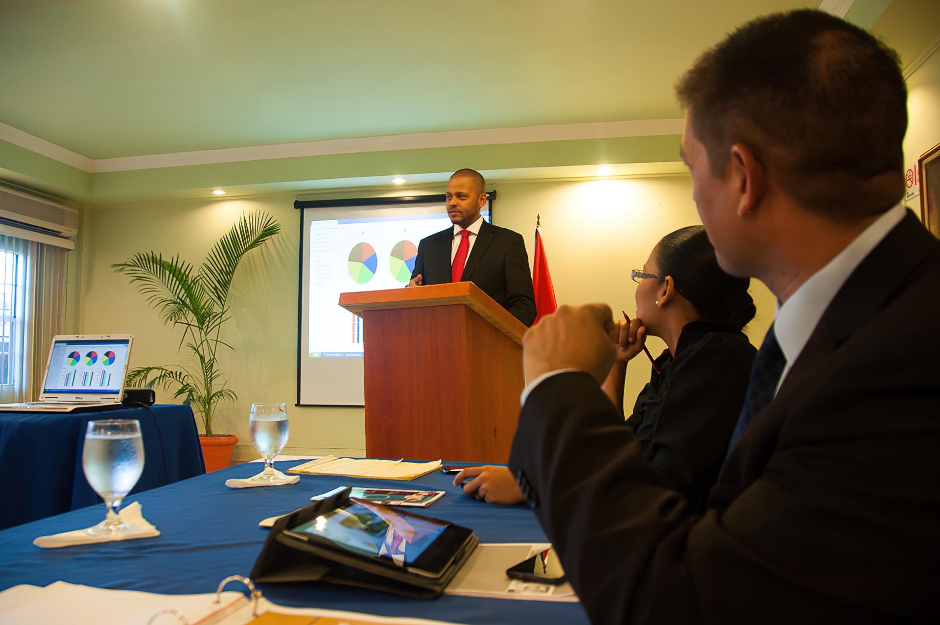 A group of event attendees