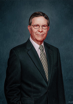 Official oil portrait of Larry E. Temple, former White House Counsel to President Lyndon B. Johnson, by Marvin Mattelson.