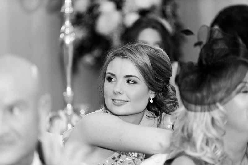 Glen Yr Afon wedding bridesmaid during speeches