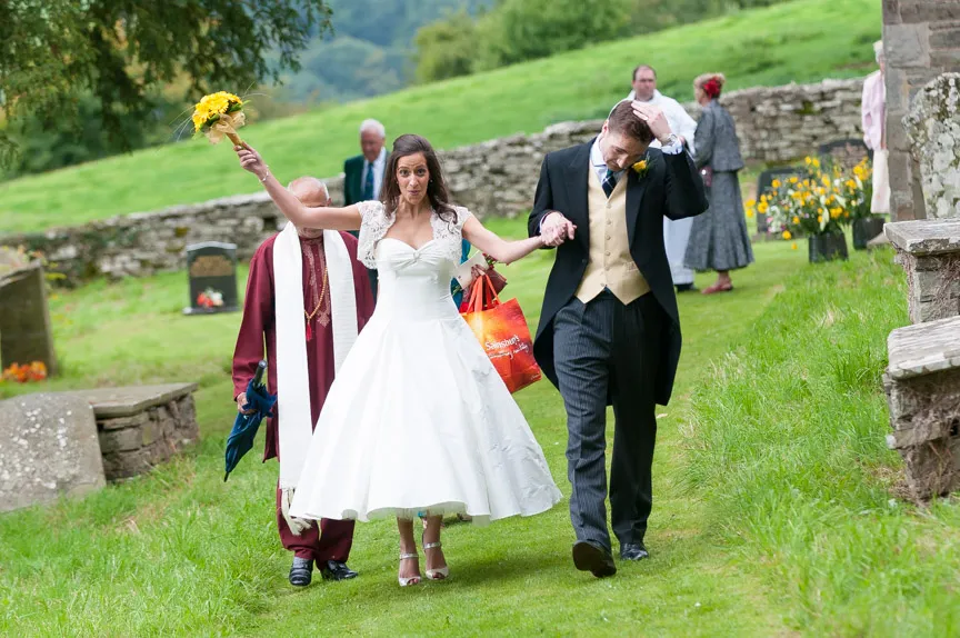 Llangoed hall wedding St Stephen's church