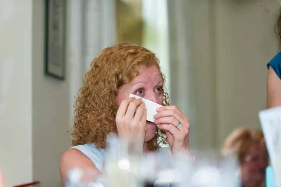 Llangoed hall wedding guest crying