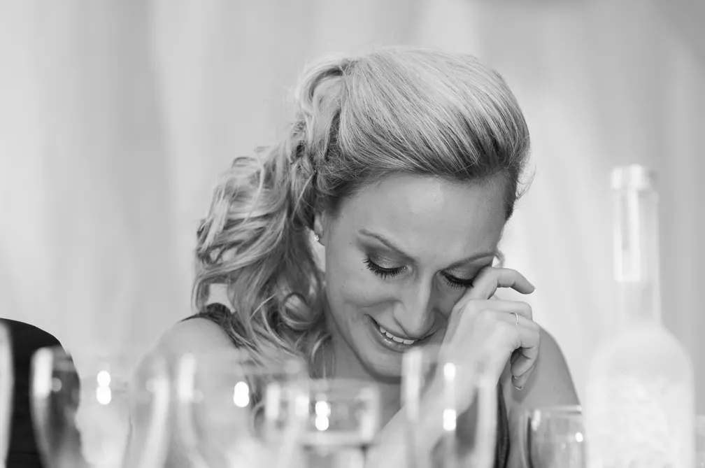 Llangoed hall wedding bridesmaid crying