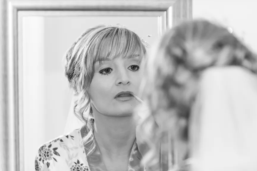 Bride getting ready Greenmeadow Golf Club, Cwmbran