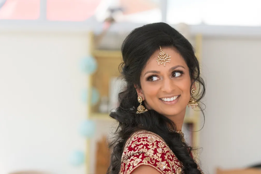 Indian bride in national dress at Priston Mill
