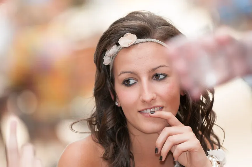 Majorca Wedding photographer Andrew Hazard guest during speeches Punta Negra