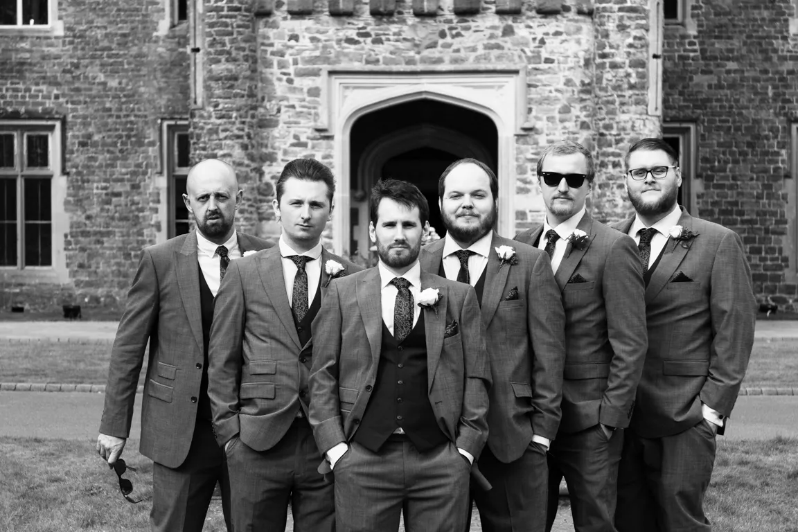 Hensol Castle wedding photographer groomsmen