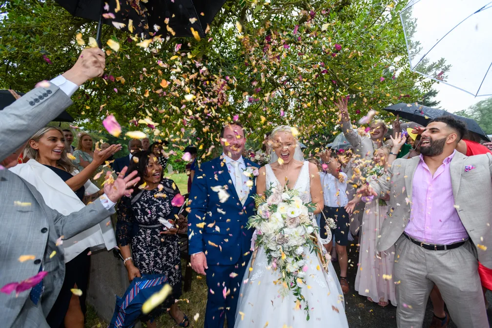 Llangoed hall wedding black tie