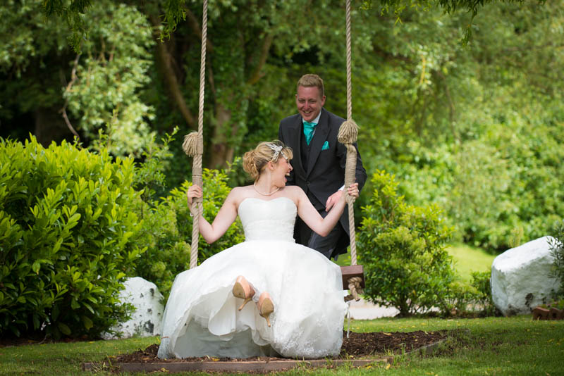 Bride in car Greenmeadow Golf Club, Cwmbran