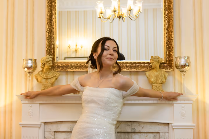 Glen Yr Afon wedding bride laughing