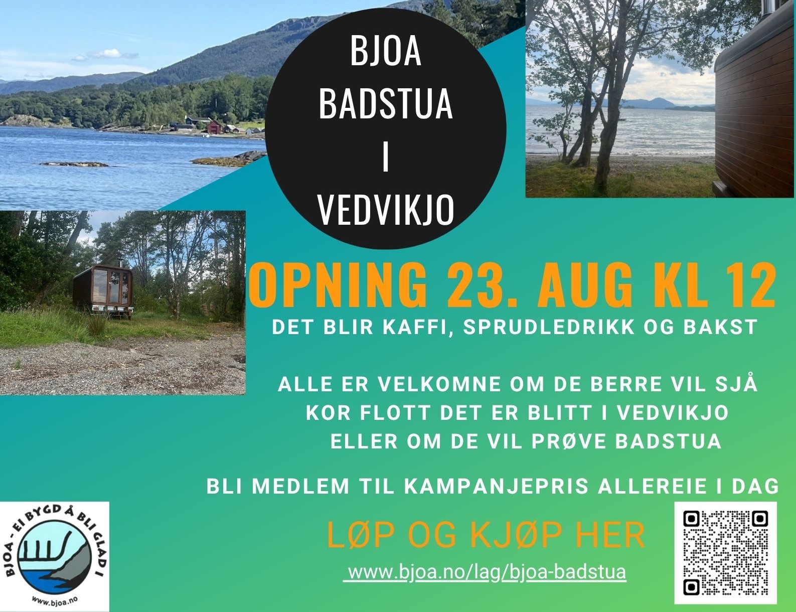 Opning av Bjoa - badstua i Vedvikjo