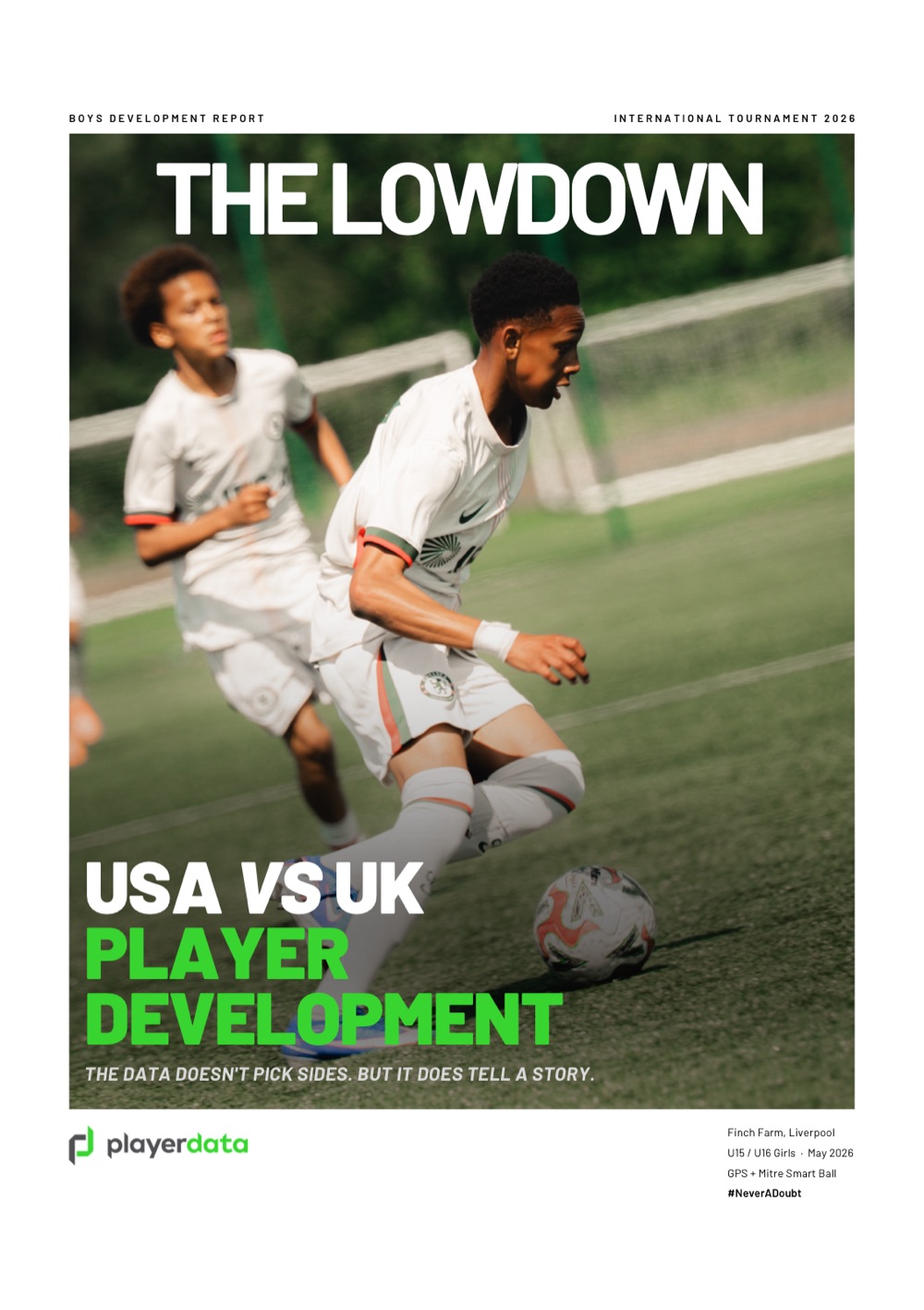 Youth academy players competing for the ball