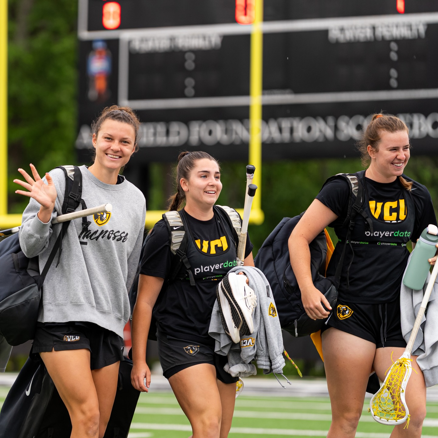 Lacrosse players in a PlayerData session
