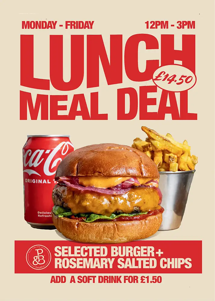 Lunch deal patty and bun