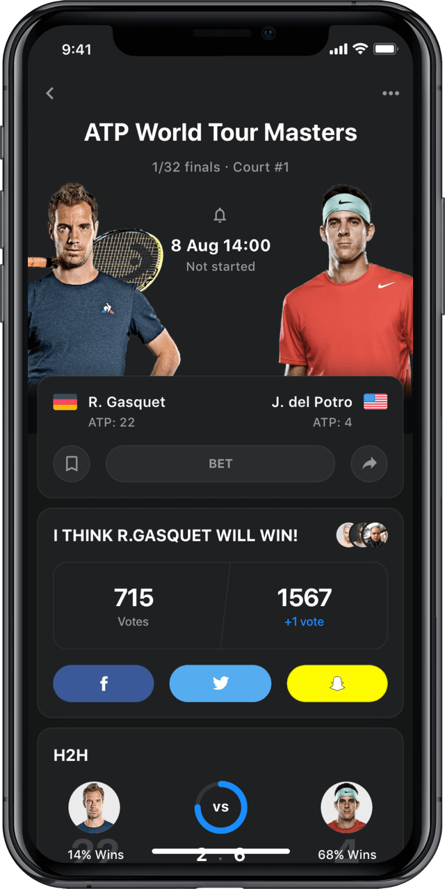Iphone screen, rewind app, tennis