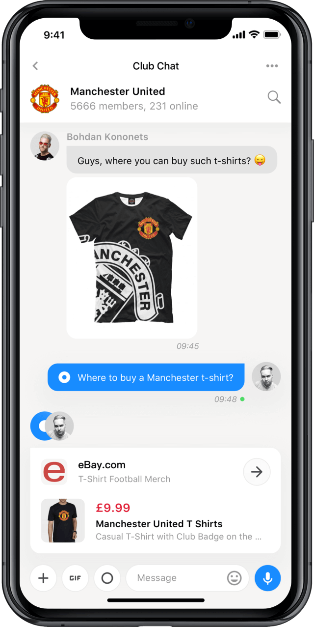 Iphone screen, rewind app, multimedia, chatbot