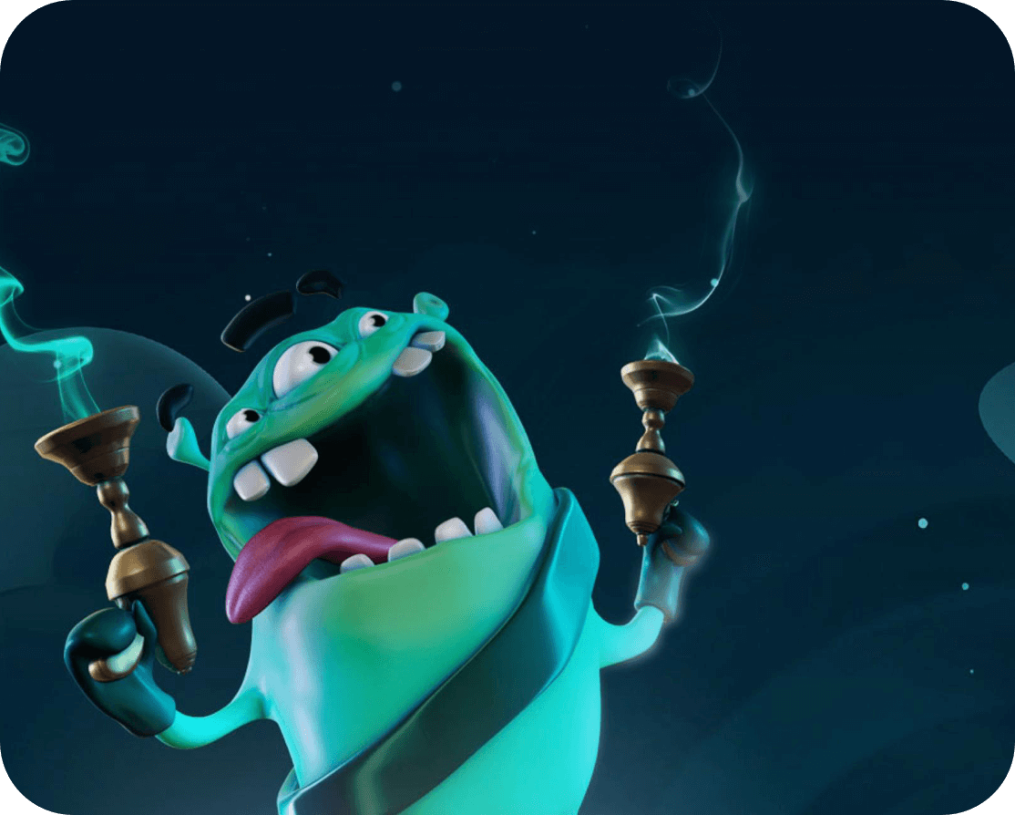 cute monster with guns