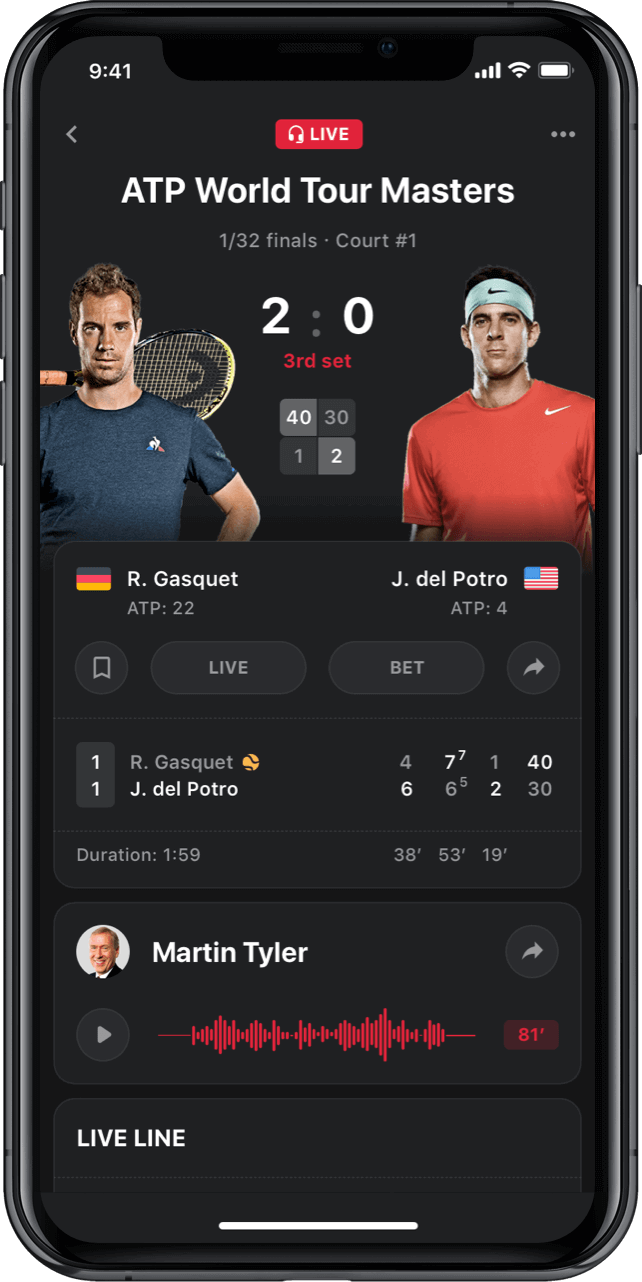Iphone screen, rewind app, ATC World tour masters