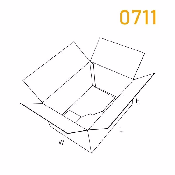 FEFCO 0711 | Caja fondo automático y tapa aletas simples