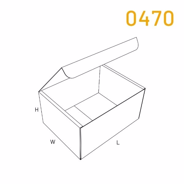 FEFCO 0470 | Bandeja con tapa simple