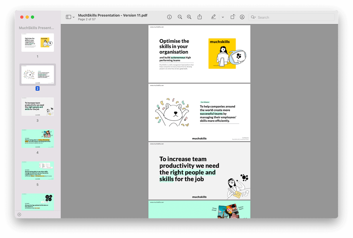 Beautiful sales presentation MuchSkills